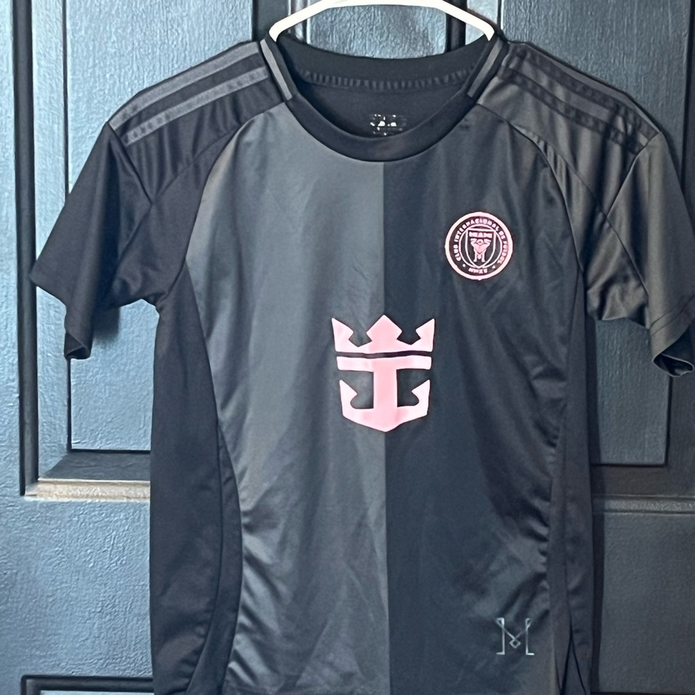 adidas Kids Black and Pink Jersey